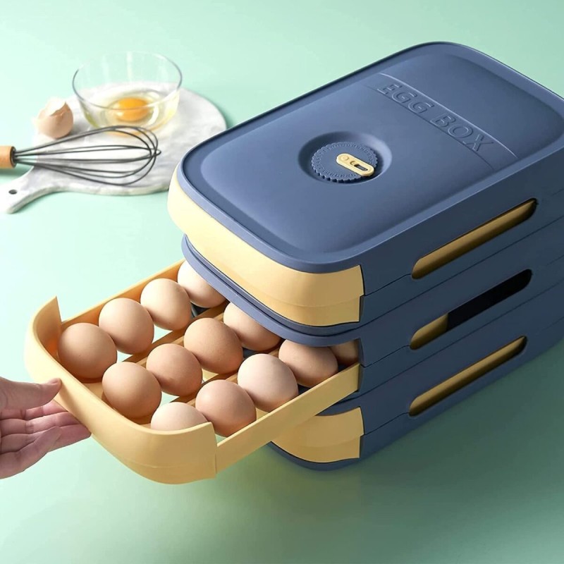 Refrigerator Large Capacity Rolling Egg Storage Box