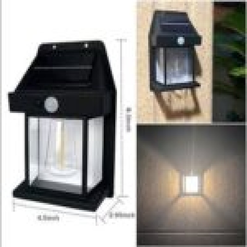 Solar Wall Lamp Outdoor Waterproof Up and Down Luminous Lighting, Solar LED Wall Light