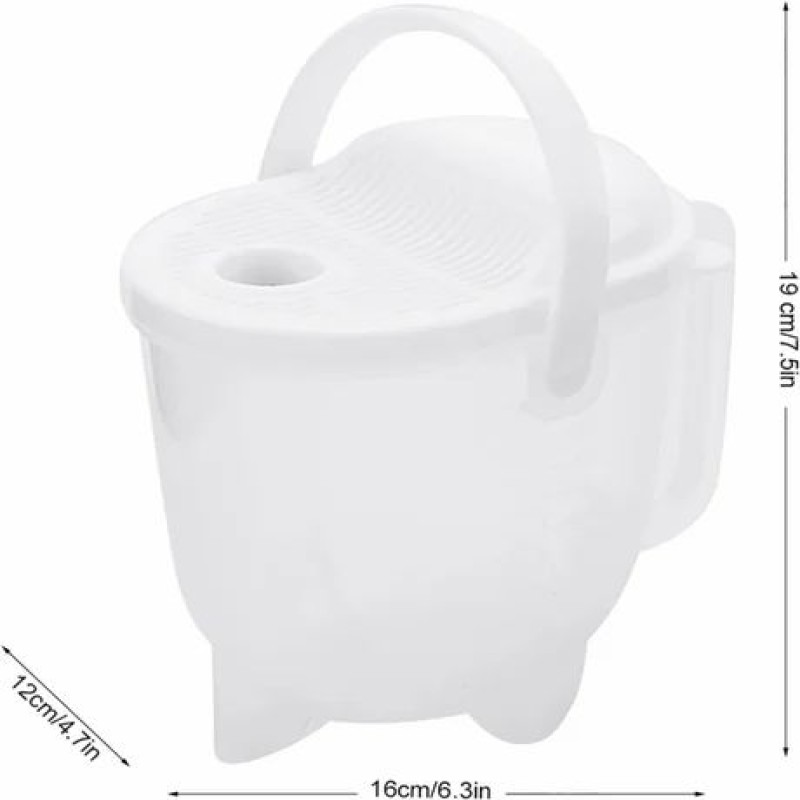 White Plastic Rice Washing Strainer