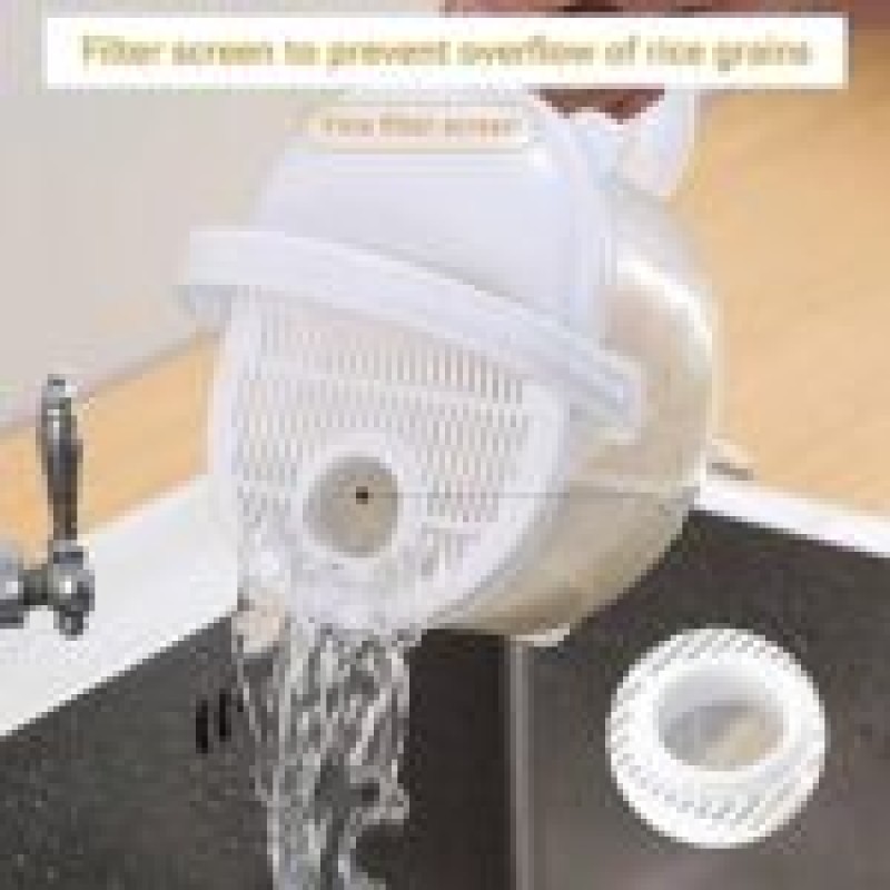 White Plastic Rice Washing Strainer