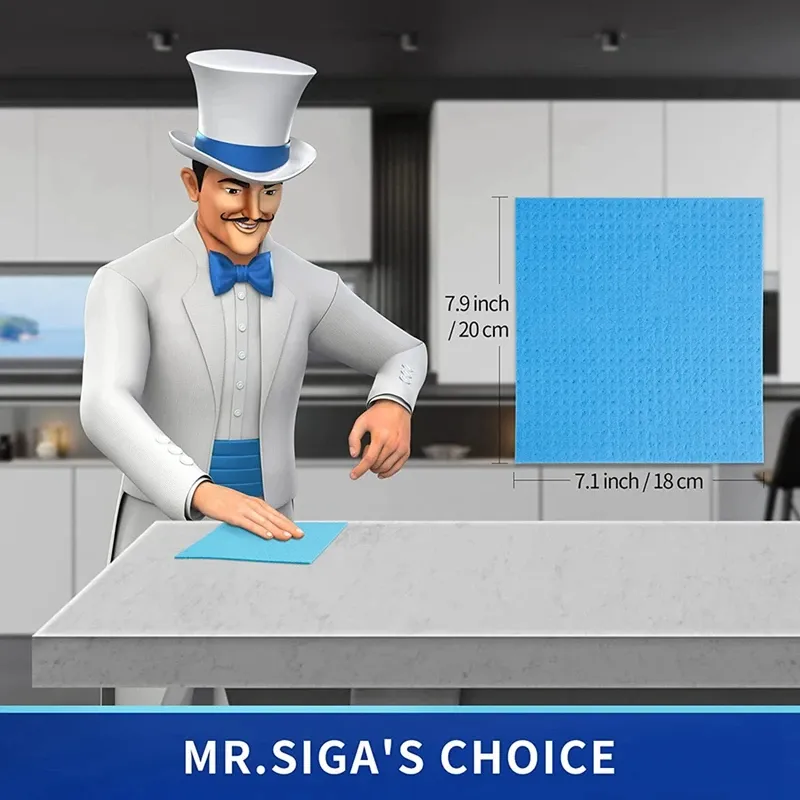 Pack of 5 Cellulose Sponge absorbent cleaning cloth