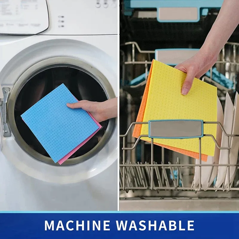 Pack of 5 Cellulose Sponge absorbent cleaning cloth