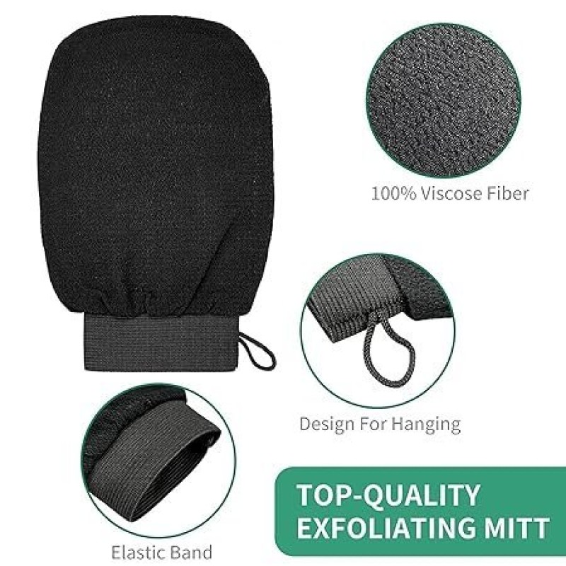 Shower Scrub Gloves | Exfoliating Mitts Scrubbing Gloves | Bath Gloves Tan Removal