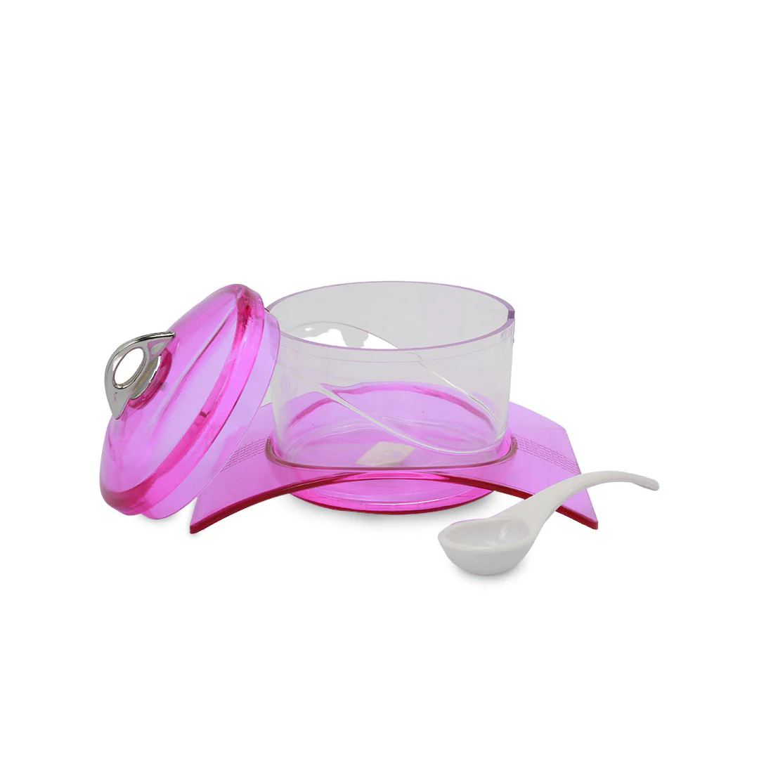 Plastic Sugar Pot with Spoon – Dining Table Sugar Caster