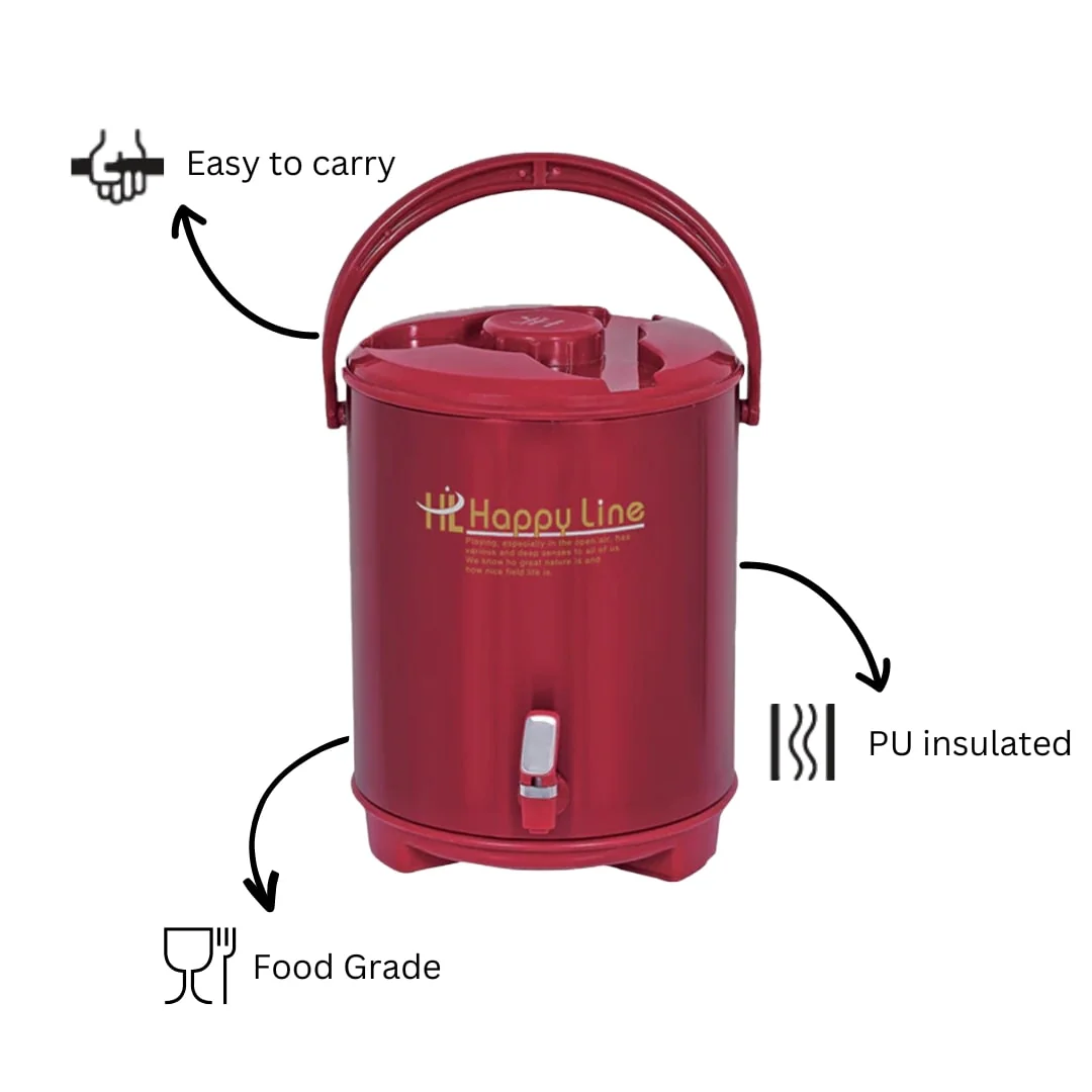 Happy Line Water Cooler Red Metallic (14 Ltr)