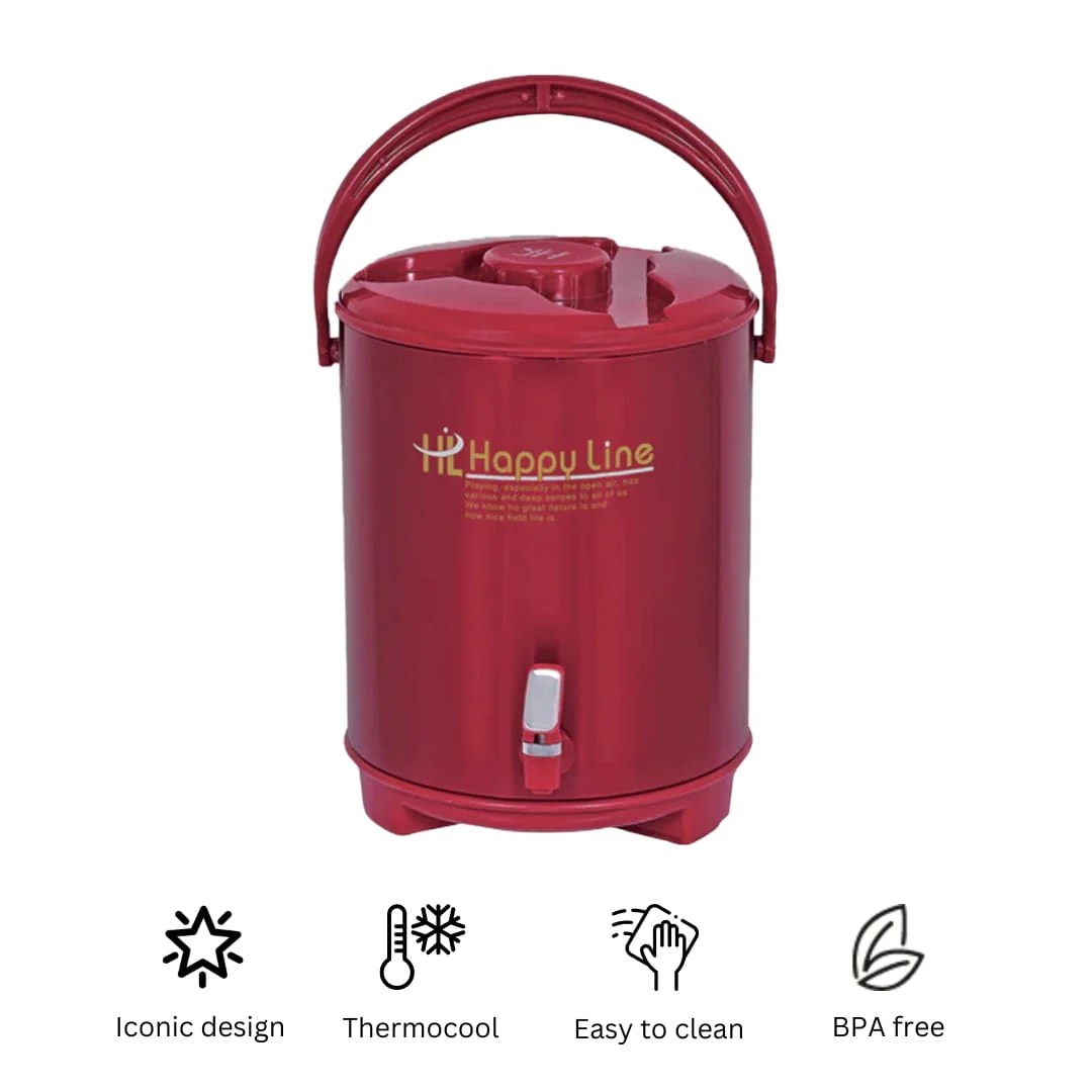 Happy Line Water Cooler Red Metallic (14 Ltr)