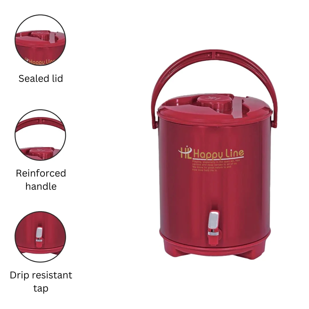 Happy Line Water Cooler Red Metallic (14 Ltr)