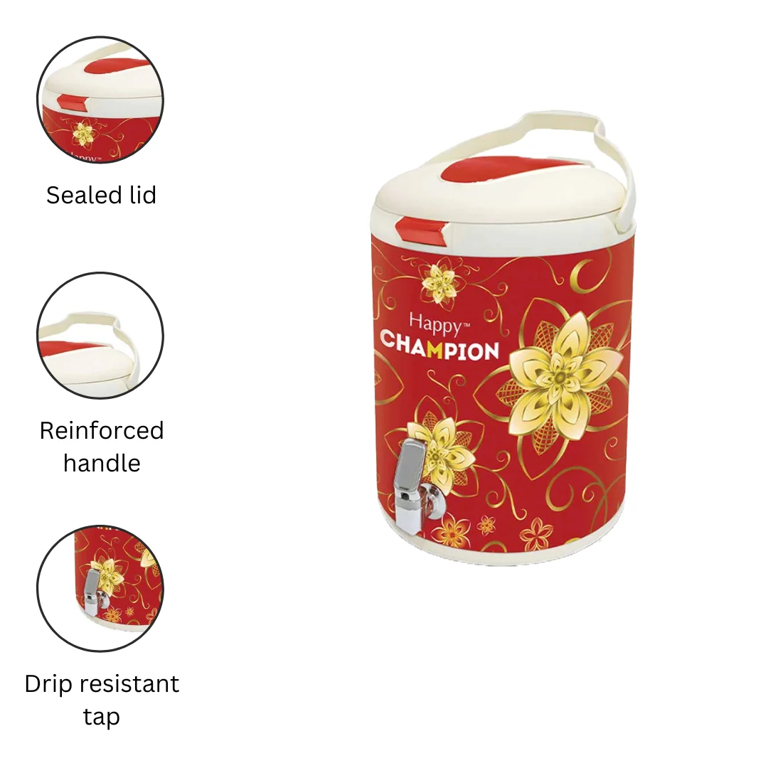 Happy Champion Water Cooler 13 Ltr (Red)