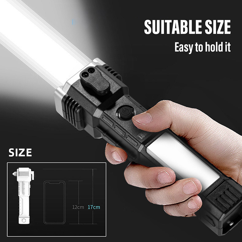 Multifunctional Portable Emergency Flashlight LED 3W Emergency Torch Light