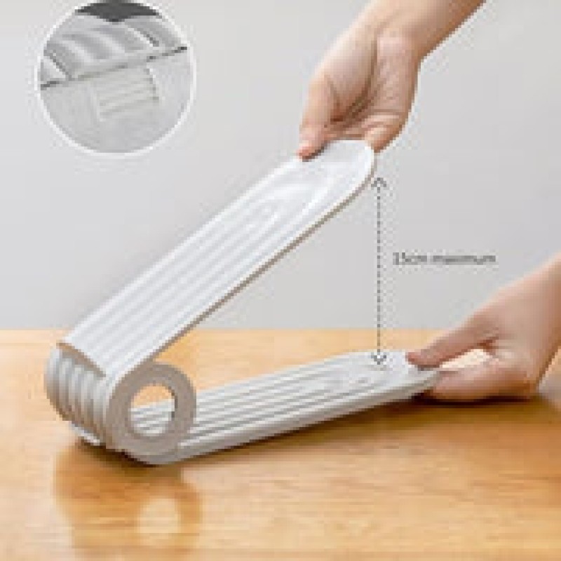 New Adjustable 2 Level Shoe Slots Organizer Hi Quality