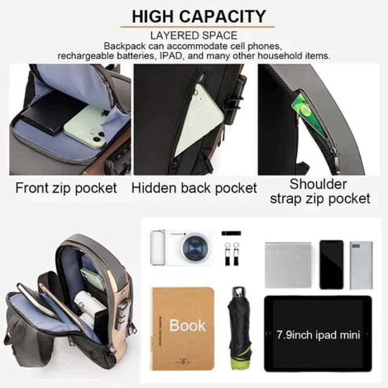 Multifunctional Waterproof Anti-Theft Chest Bag