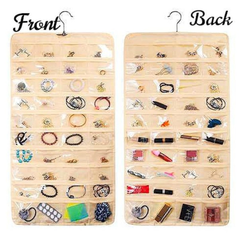 Pack of 2 Jewelry Organizer 80 Pocket Double