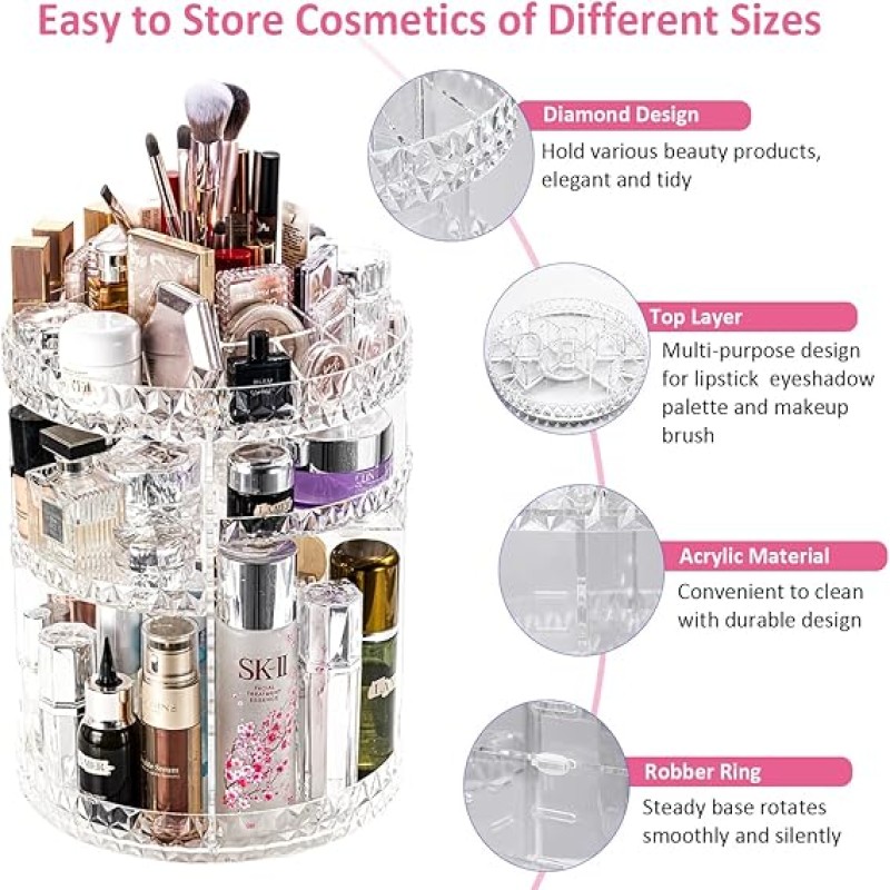 Cosmetic Organizer Diamond 360