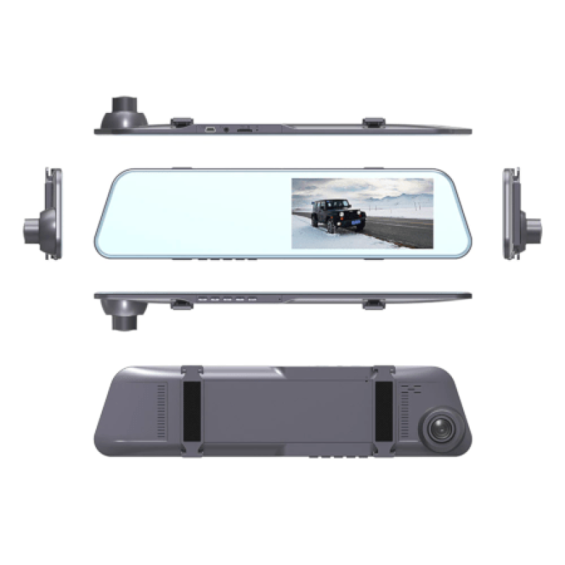 Dual Camera Car DVR Rearview Mirror With 4.3? Screen