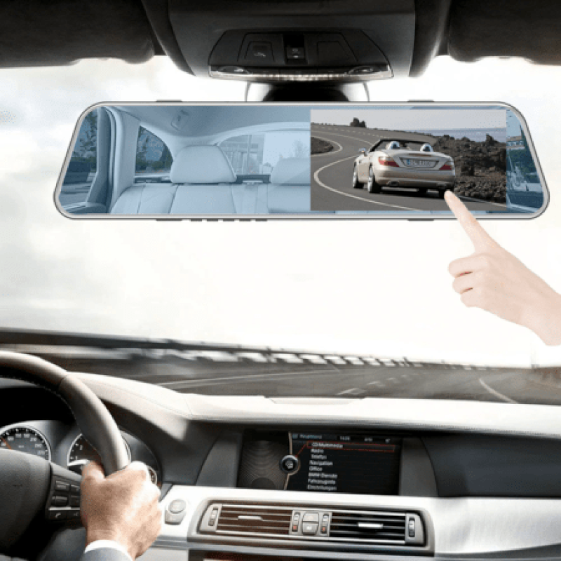 Dual Camera Car DVR Rearview Mirror With 4.3? Screen