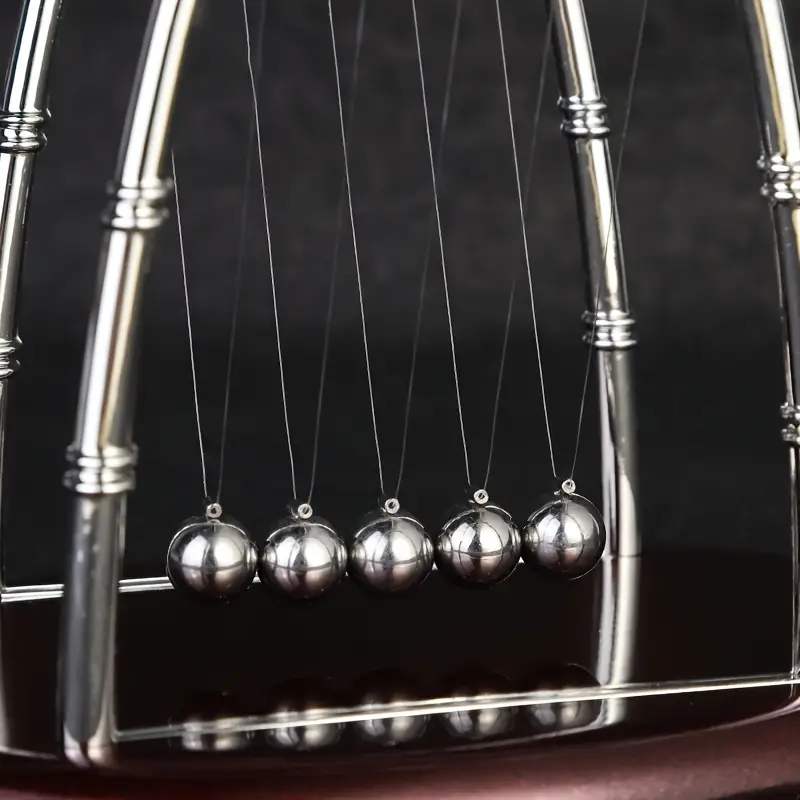 Durable Plastic Newton'S Cradle Balance Balls Educational Physics Pendulum Desktop Toy