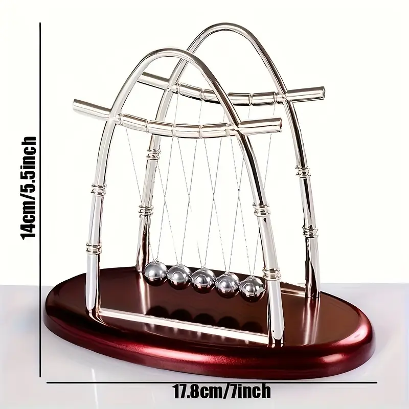 Durable Plastic Newton'S Cradle Balance Balls Educational Physics Pendulum Desktop Toy