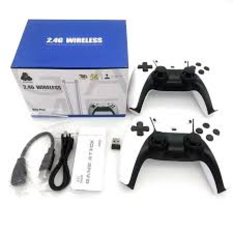 M15 Game Stick 4K Console 64GB with Dual 2.4G Wireless Controllers – 20000 Games