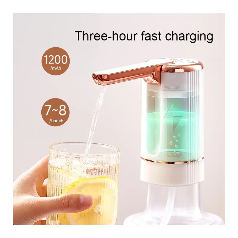 Portable 5-Gallon Water Bottle Pump Dispenser - KT077 Foldable Automatic Drinking Water Pump with Adjustable Flow