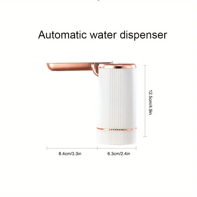 Portable 5-Gallon Water Bottle Pump Dispenser - KT077 Foldable Automatic Drinking Water Pump with Adjustable Flow