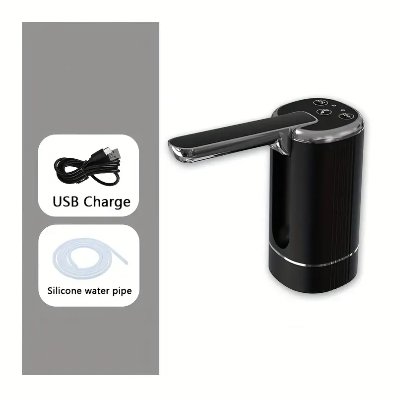 Portable 5-Gallon Water Bottle Pump Dispenser - KT077 Foldable Automatic Drinking Water Pump with Adjustable Flow