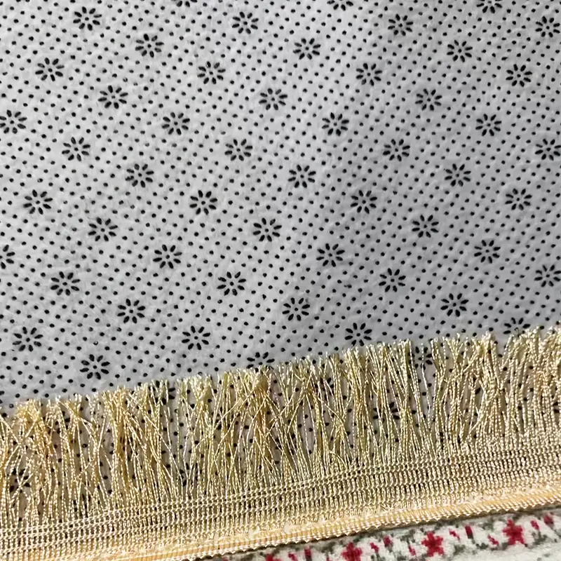 Islamic Prayer Mat with Arch Design & 2D Geometric Patterns 100% Polyester Machine-Washable Polychrome Color