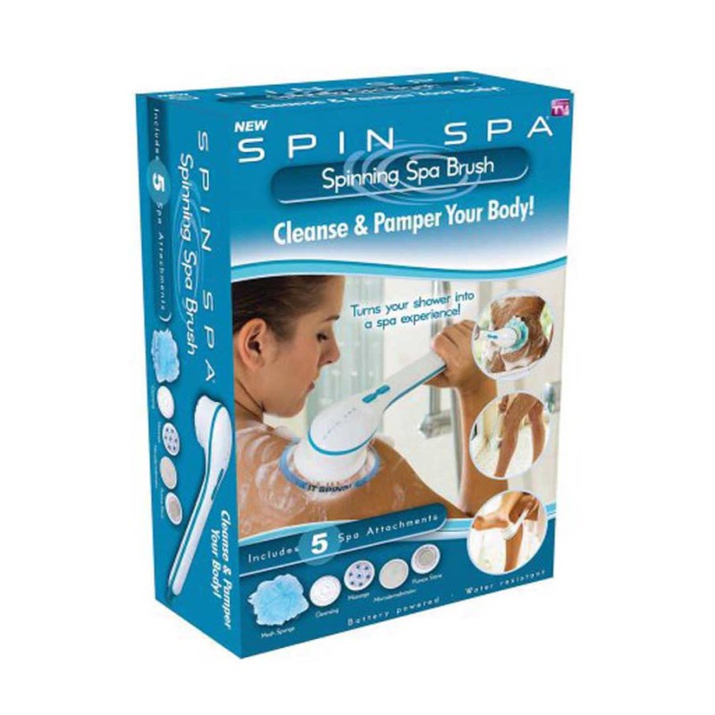 Spinning Spa Brush 5 In 1 Cleanse And Pamper Your Body