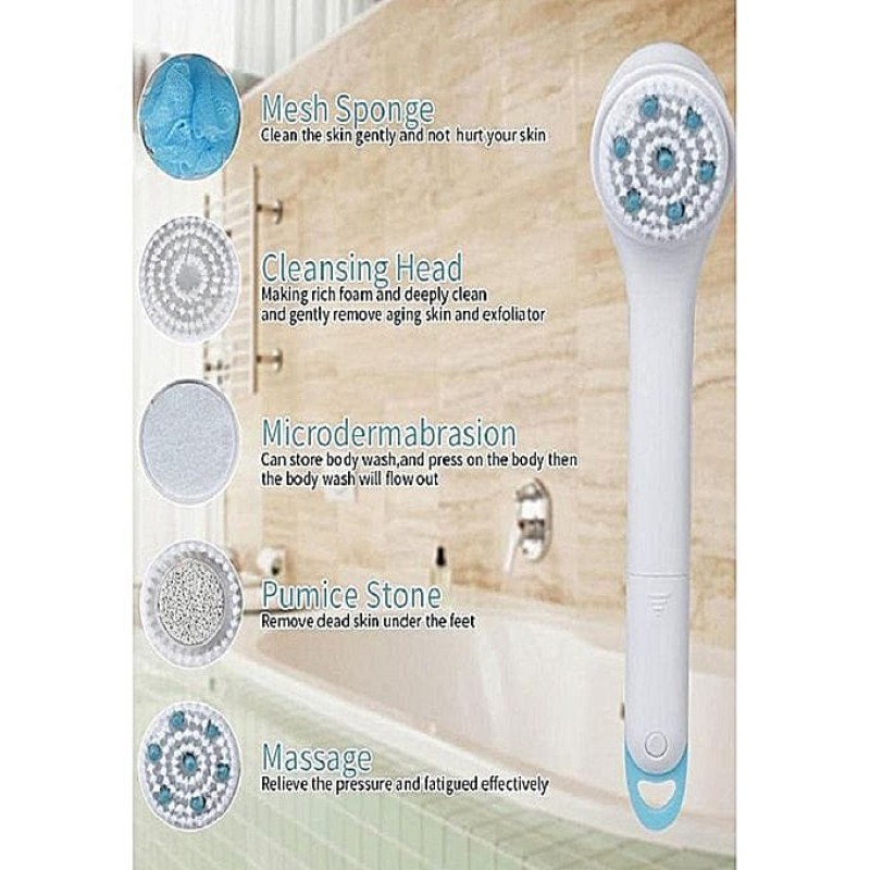 Spinning Spa Brush 5 In 1 Cleanse And Pamper Your Body
