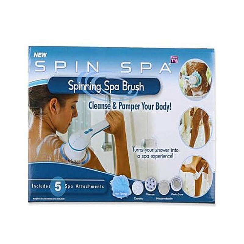 Spinning Spa Brush 5 In 1 Cleanse And Pamper Your Body