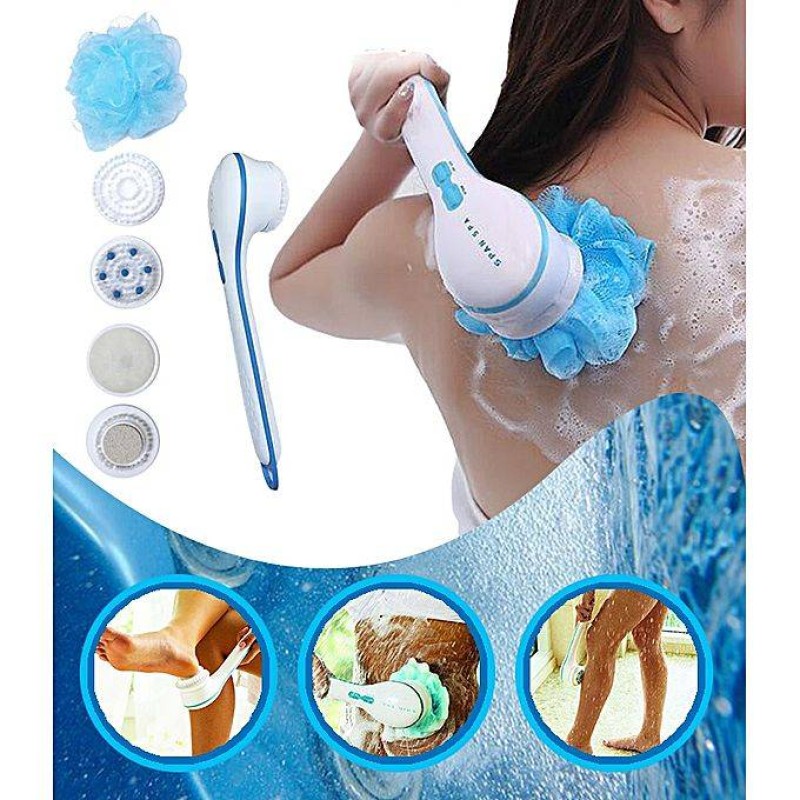 Spinning Spa Brush 5 In 1 Cleanse And Pamper Your Body