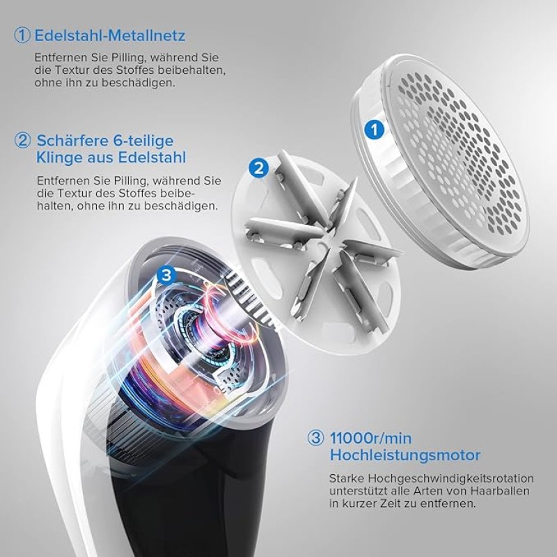 M-23 Electric Lint Shaver with LED Indicators, USB Charge, Electric Lint Remover