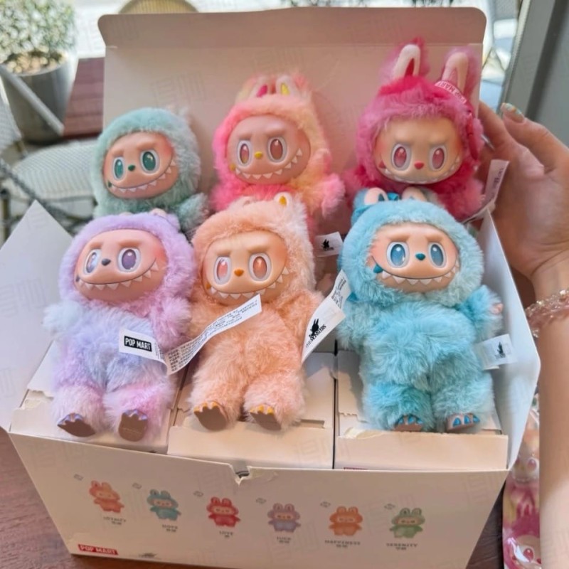 Labubu Monster Anime Character Plush Keychain - 1 PC (RANDOM DESIGN COLOR )