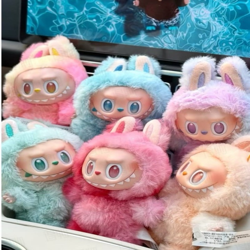 Labubu Monster Anime Character Plush Keychain - 1 PC (RANDOM DESIGN COLOR )