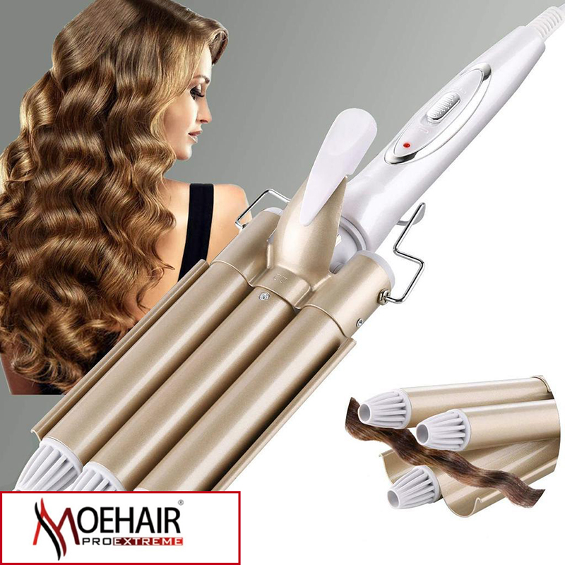 Moehair MO-6002 Wave Ceramic Wag Curling Iron 22mm 990°C Salon Special