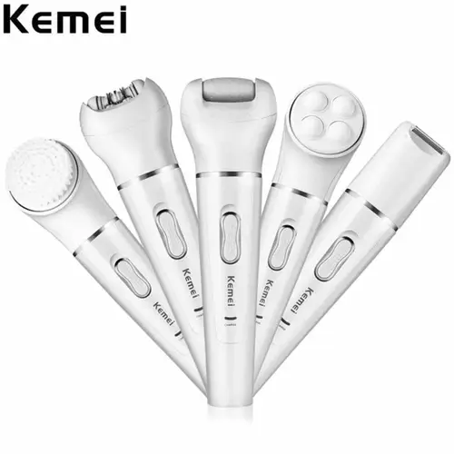 Kemei 5-in-1 Lady Epilator & Shaver Set