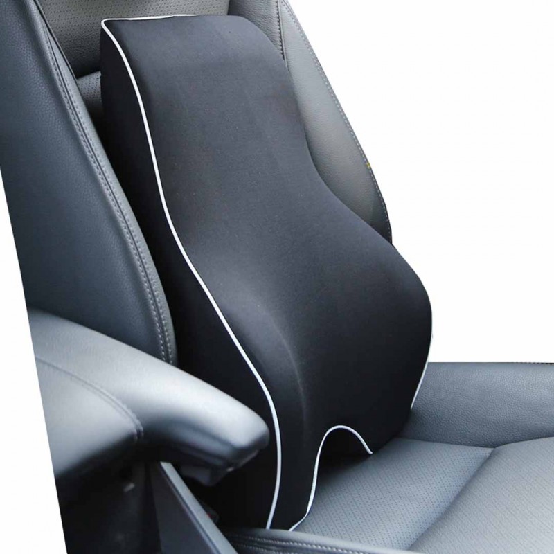 Hamzastore ErgoBack Rest Back Support Memory foam Cushion Black