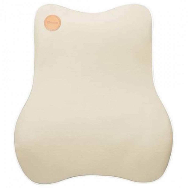 Hamzastore SoftSupport Beige Back Support Memory foam Cushion