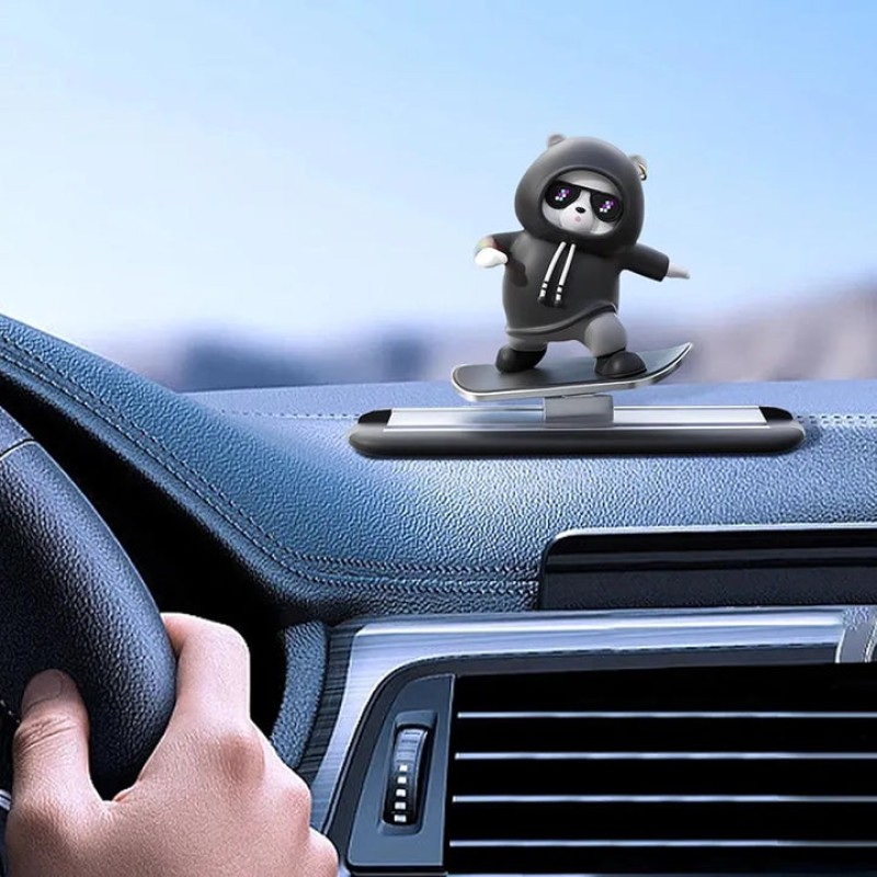 Dashboard Car Ornaments Skateboard Sliding Bear