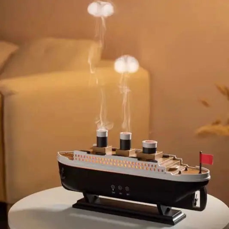 Royal Ship LED Aroma Humidifier – Dual Mist & Ambient Lights