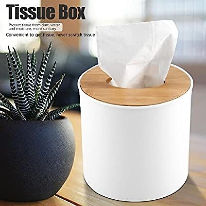 Round Tissue Box With Lid