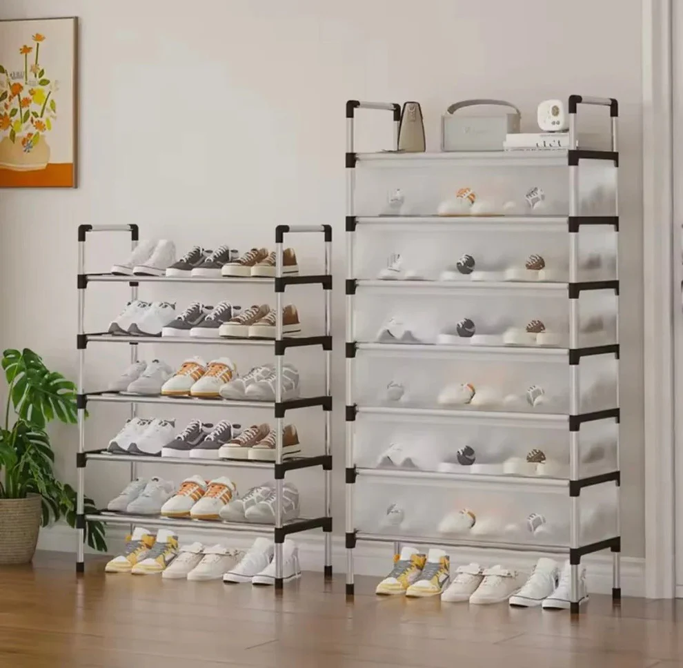 Dustproof Shoes Rack Shoes Shelf DIY Assemble Space-Saving Shoe Cabinet