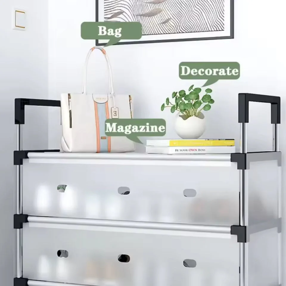 Dustproof Shoes Rack Shoes Shelf DIY Assemble Space-Saving Shoe Cabinet