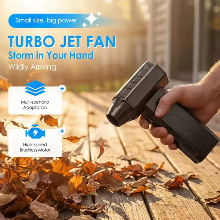 Cordless Air Duster, Handheld Turbo Blower Violent Fan With Brushless Motor, Mini Jet Fan, Mini Turbo Snow Blower for Car