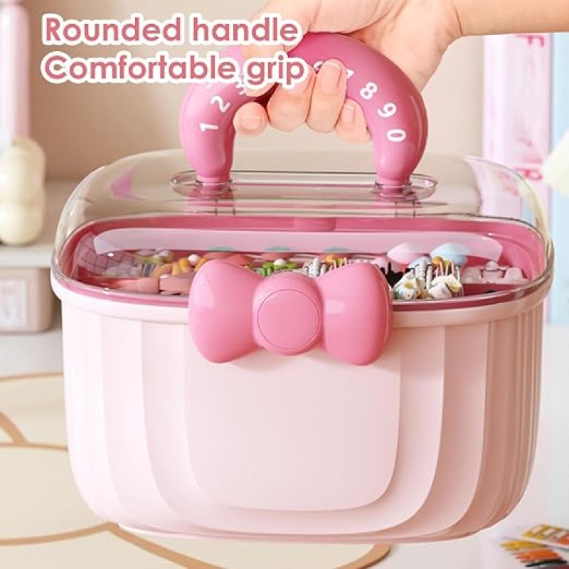 Jewelry Holder Organizer, 2 Layer Jewelry Storage Box, Transparent Necklace Organizer 9.45x7.68in, Comfortable Grip Design, Elegant Display Case for Women, Girls