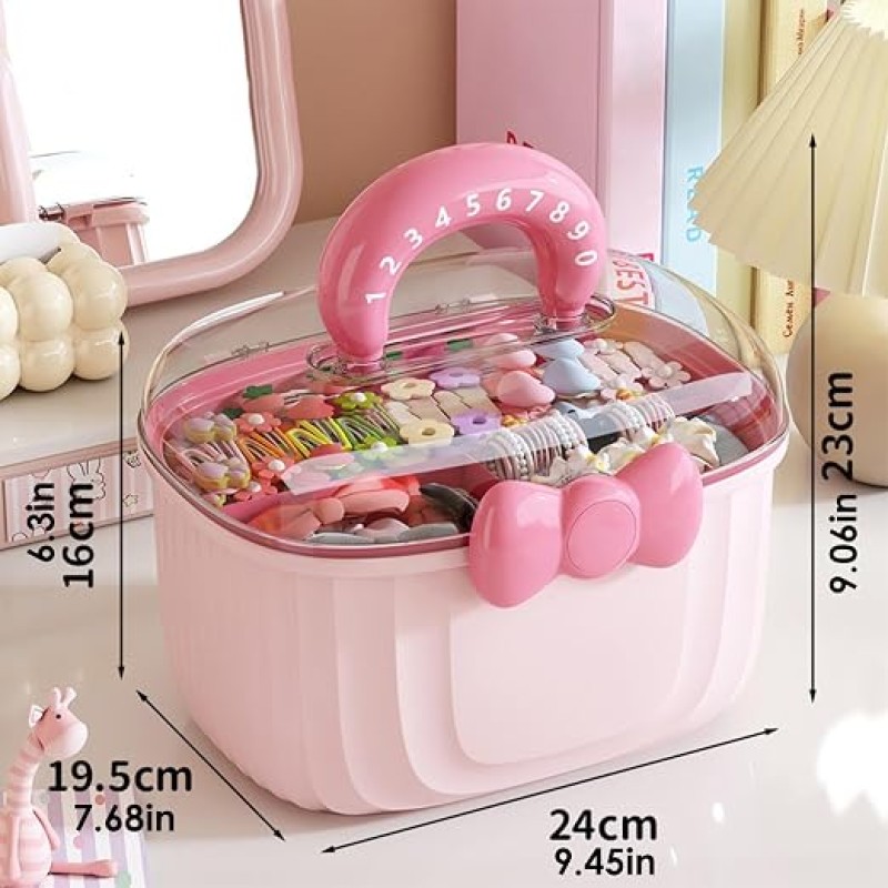 Jewelry Holder Organizer, 2 Layer Jewelry Storage Box, Transparent Necklace Organizer 9.45x7.68in, Comfortable Grip Design, Elegant Display Case for Women, Girls