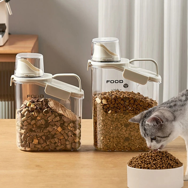 Acrylic Food Storage Jar with Measuring Cup – Rice, Pulses & Cereal Container