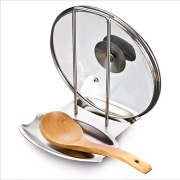 Metal Pot Lid Holder & Spoon Rest