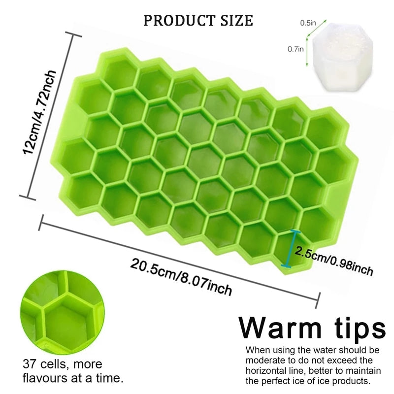 Flexible Honeycomb Ice Tray With Lid