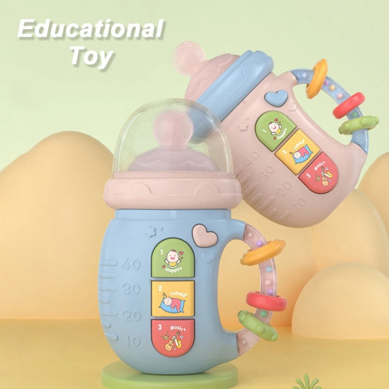 Baby Feeder Musical Feeding Bottle Pacifier Newborn Soft Teether