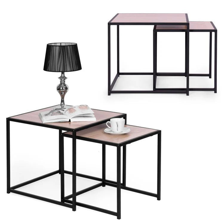 Spoza Living Lounge Coffe Center Nesting Tables (Set Of 2) by Metallics Home